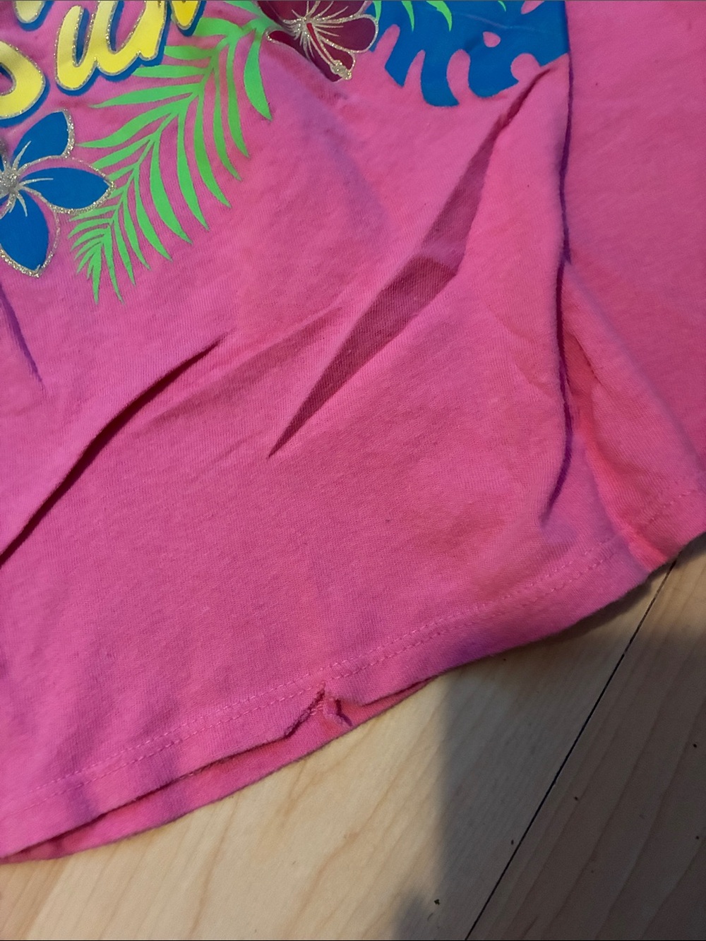 Girls Pink 'Aloha Sunshine' Graphic Tee - Picture 2 of 2